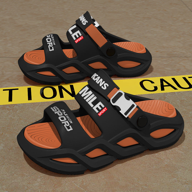 Men's Sports Sandals Thick Bottom Soft Cushion Non-Slip Waterproof Outdoor Beach Shoes