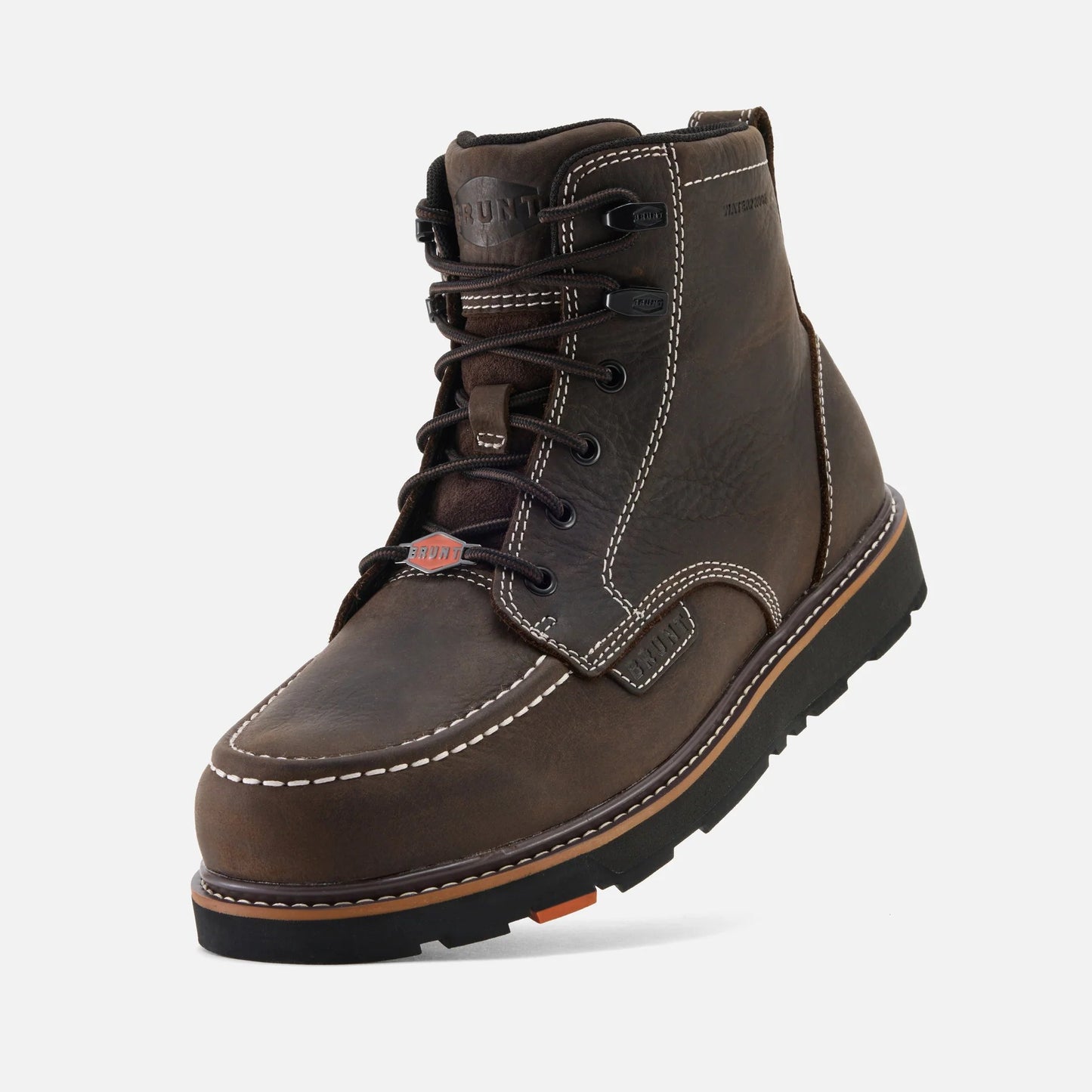 Men’s The Marin Waterproof Soft Toe Work Boots, 6” Full-Grain Leather Moc Toe Boots
