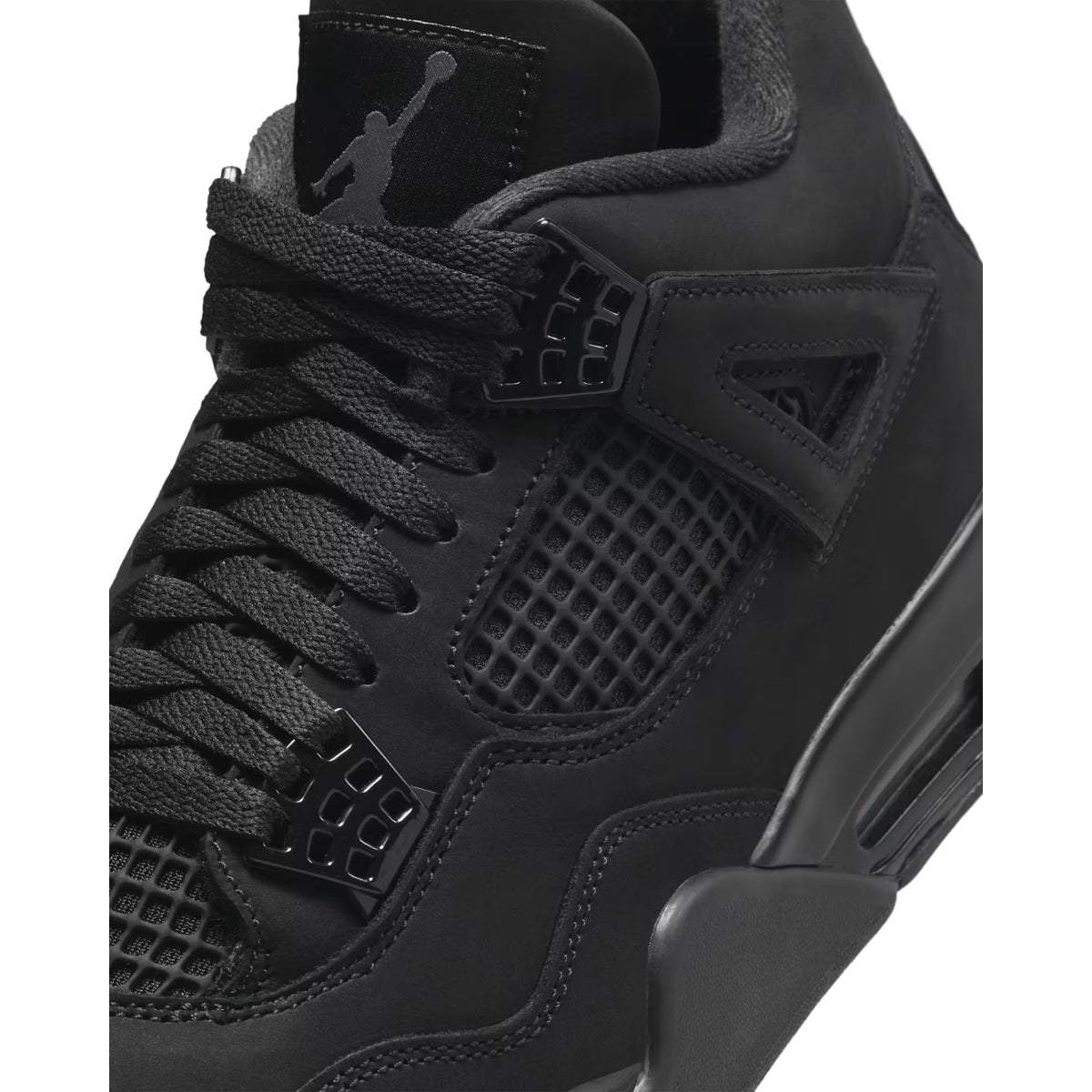 Jodan 4 "Black Cat" Men’s Premium Black Suede Basketball Sneakers