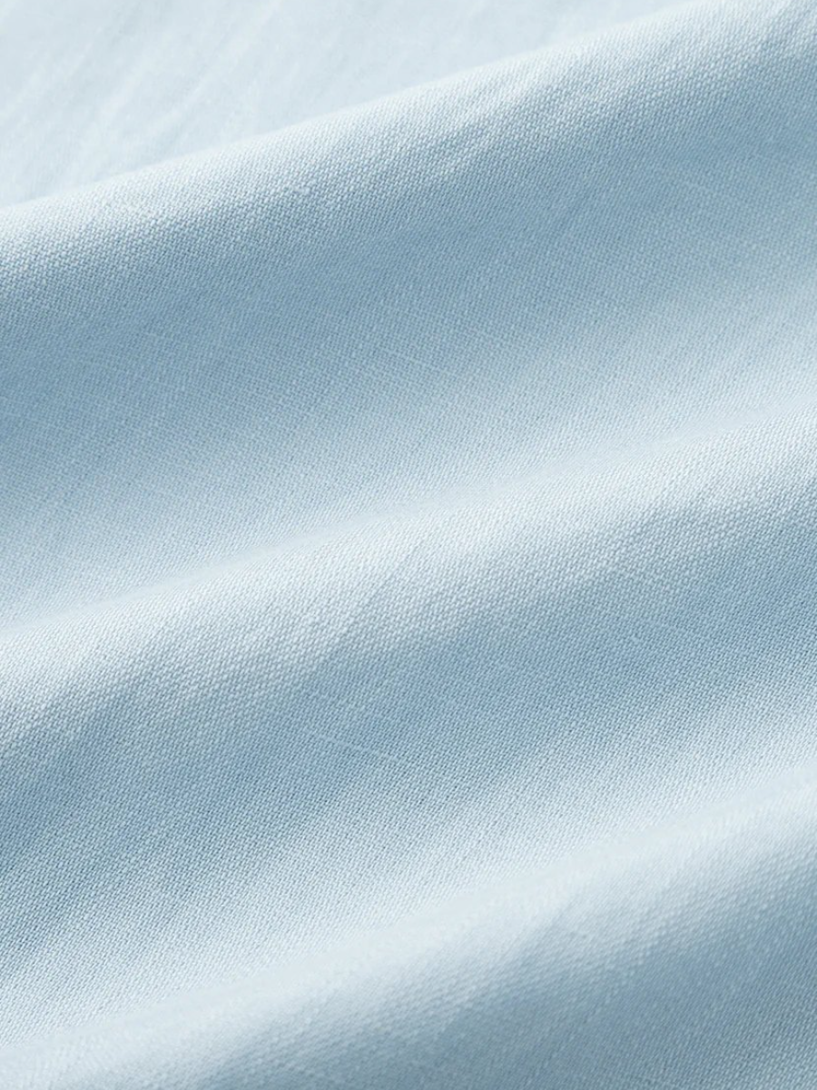 Light Blue Waist-Tie Midi Dress