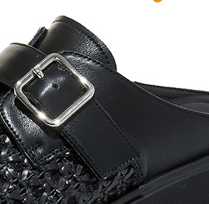 Lace Crochet Platform Mules | Buckle Strap Slip-On Wedge Clogs