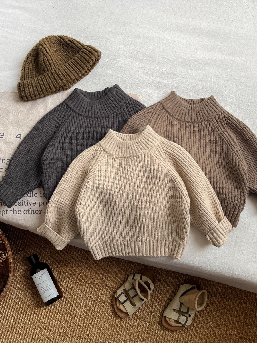 2026 New Collection Retro Autumn/Winter Children's Turtleneck Sweater