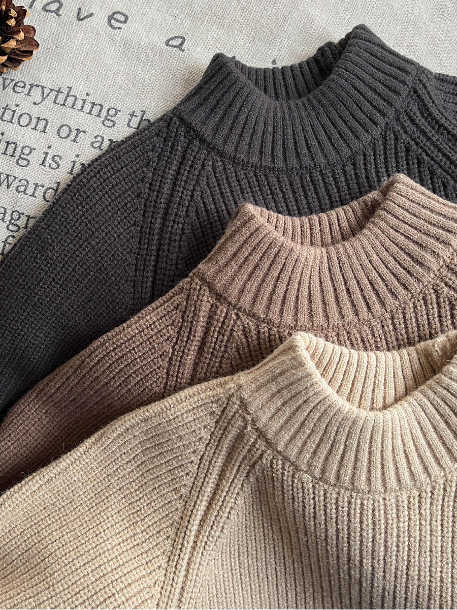 2026 New Collection Retro Autumn/Winter Children's Turtleneck Sweater
