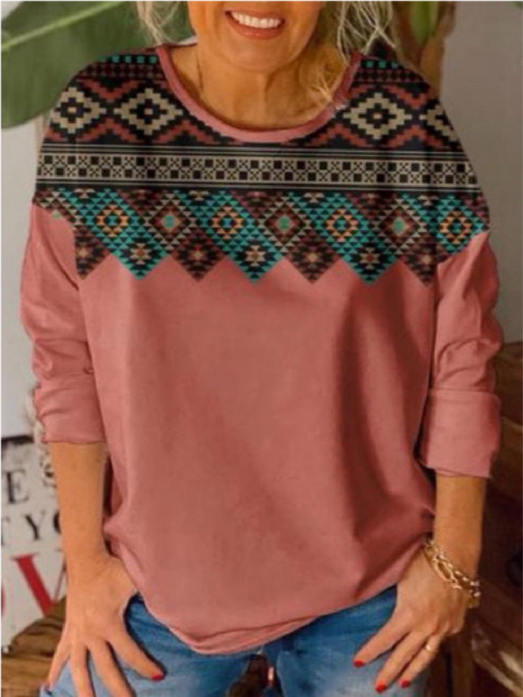 Boho Medallion Print Relaxed-Fit Top