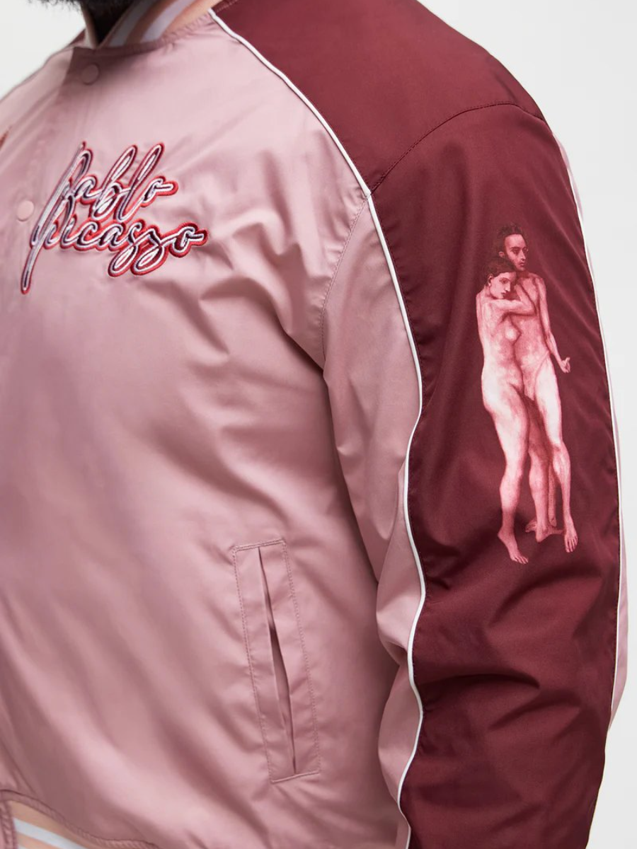 Pablo Picasso Colorblock Varsity Jacket - Pink/combo