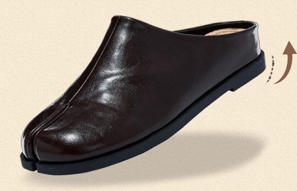 Vintage Split Toe Leather Mules | Comfort Slip-On Clogs for Women