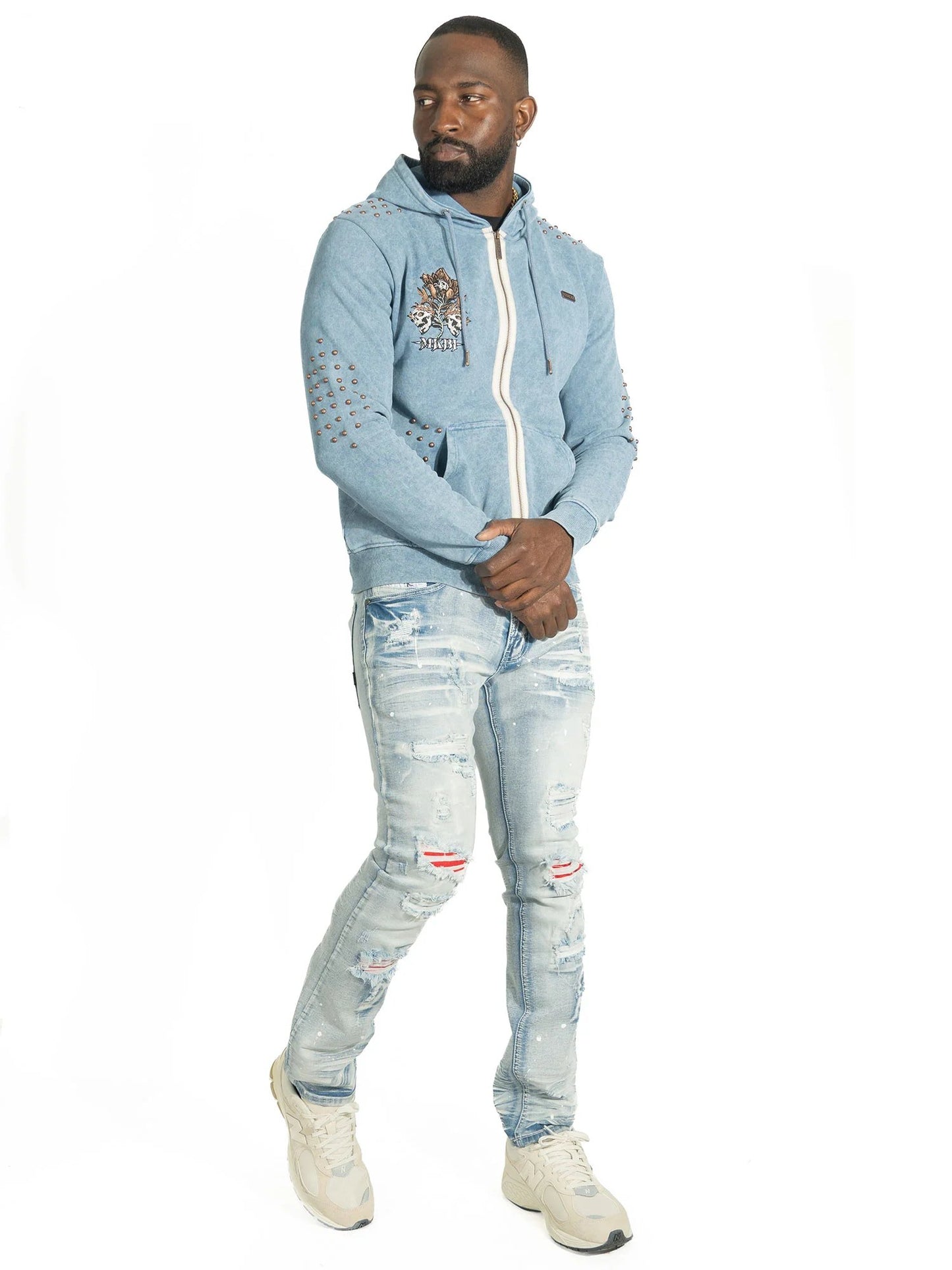 Fleece Hoodie | Bianco Zip Up