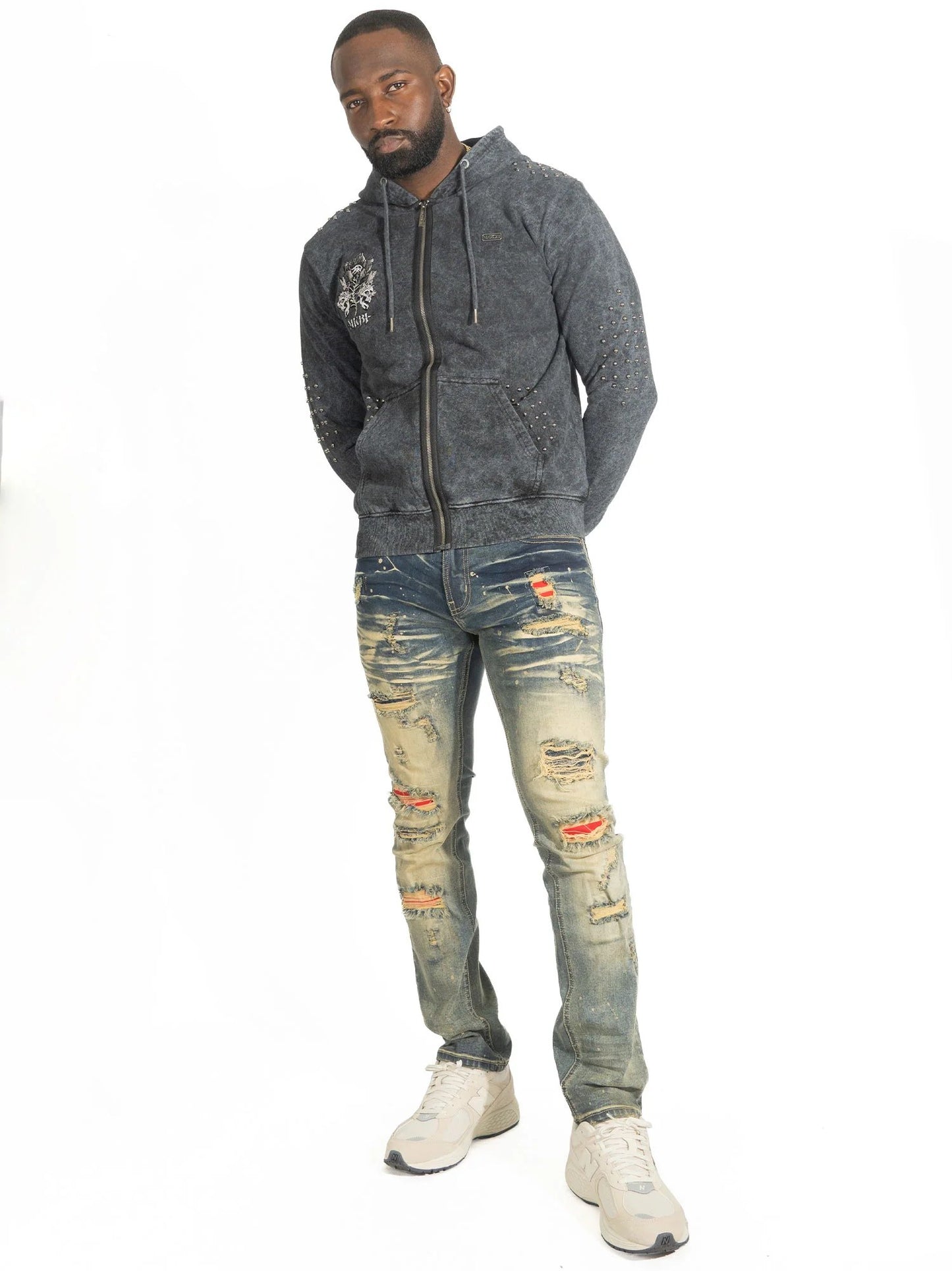 Fleece Hoodie | Bianco Zip Up