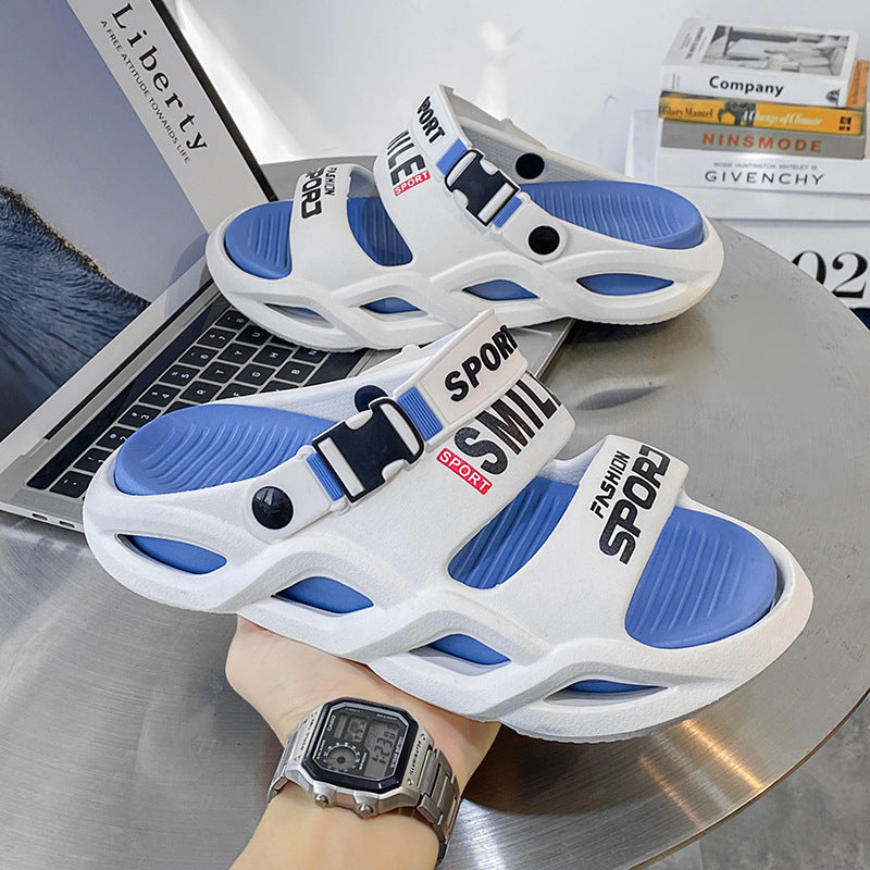 Men's Sports Sandals Thick Bottom Soft Cushion Non-Slip Waterproof Outdoor Beach Shoes