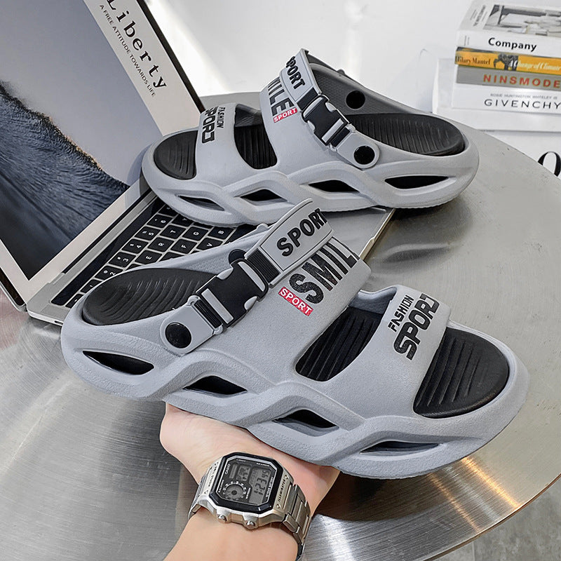 Men's Sports Sandals Thick Bottom Soft Cushion Non-Slip Waterproof Outdoor Beach Shoes