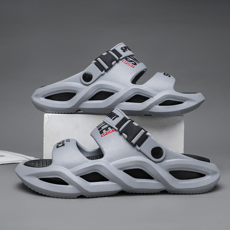 Men's Sports Sandals Thick Bottom Soft Cushion Non-Slip Waterproof Outdoor Beach Shoes