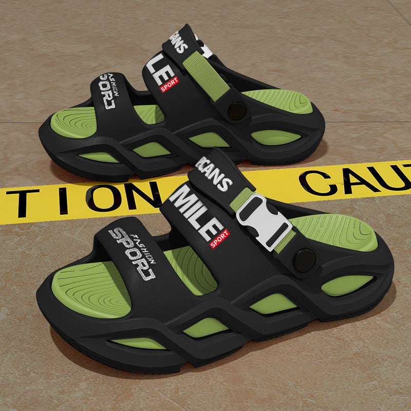 Men's Sports Sandals Thick Bottom Soft Cushion Non-Slip Waterproof Outdoor Beach Shoes