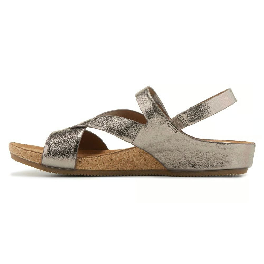 White Strappy Cork Wedge Sandals | Comfortable Footbed Sandal