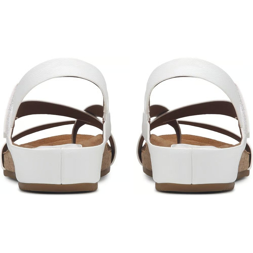 White Strappy Cork Wedge Sandals | Comfortable Footbed Sandal