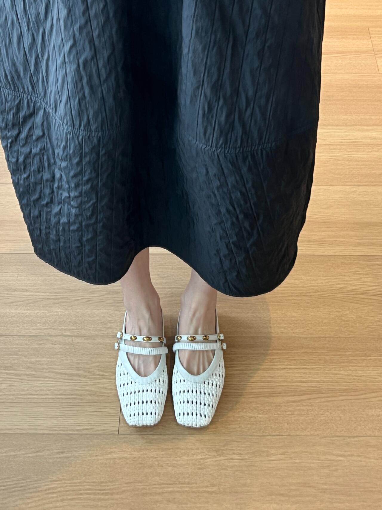 Woven Square-Toe Double Strap Mules | Vintage-Inspired Breathable Flats