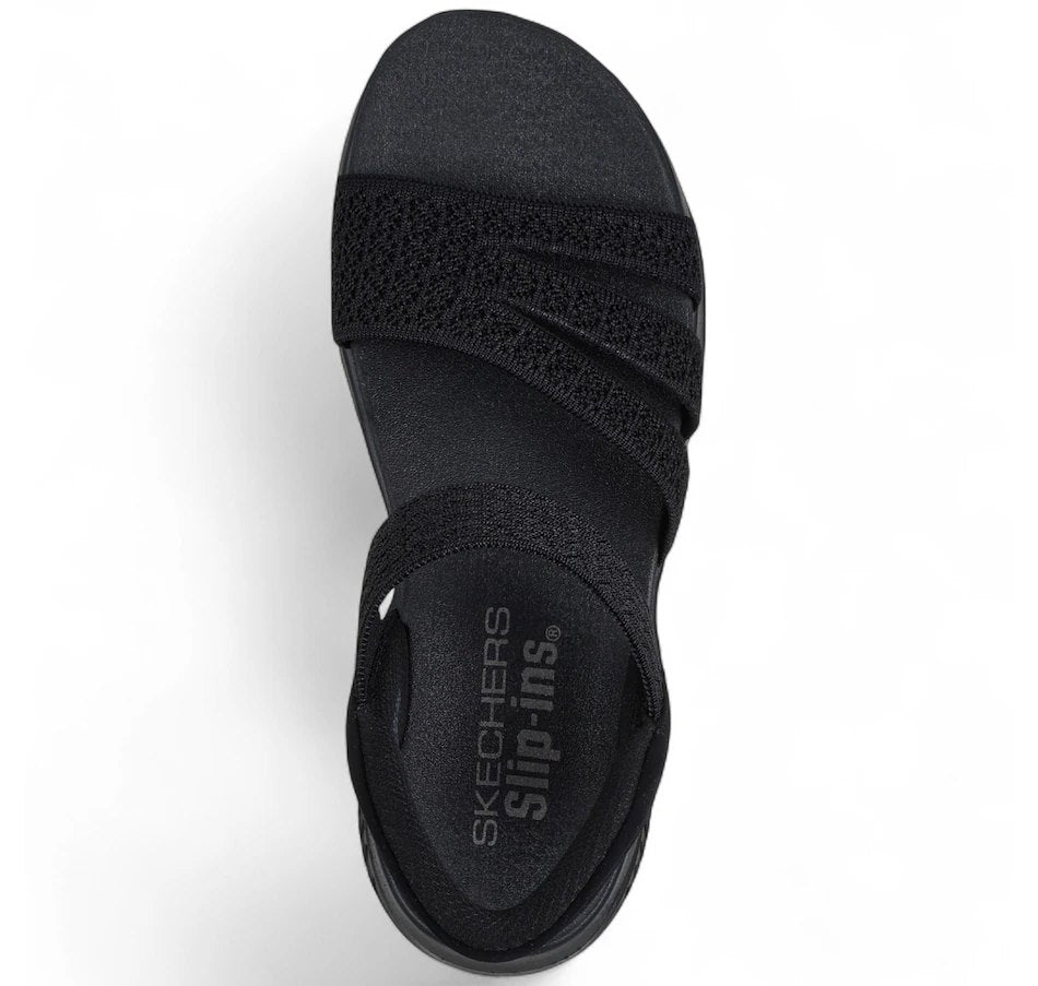 All Black Stretch Sandals for Women