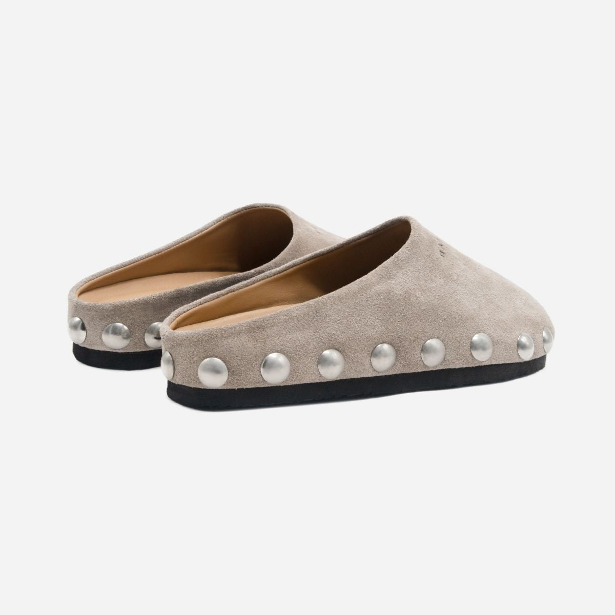 Suede Studded Mules | Backless Slip-Ons for Women