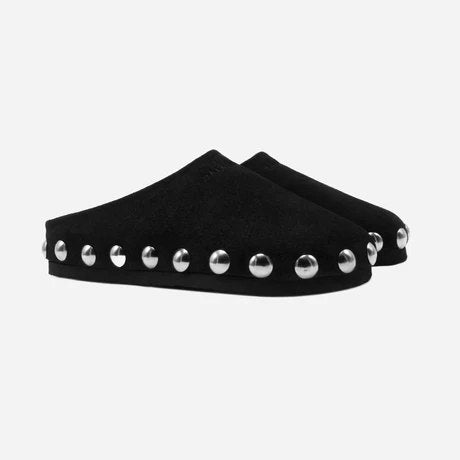 Suede Studded Mules | Backless Slip-Ons for Women