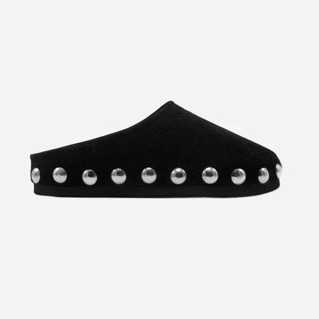 Suede Studded Mules | Backless Slip-Ons for Women