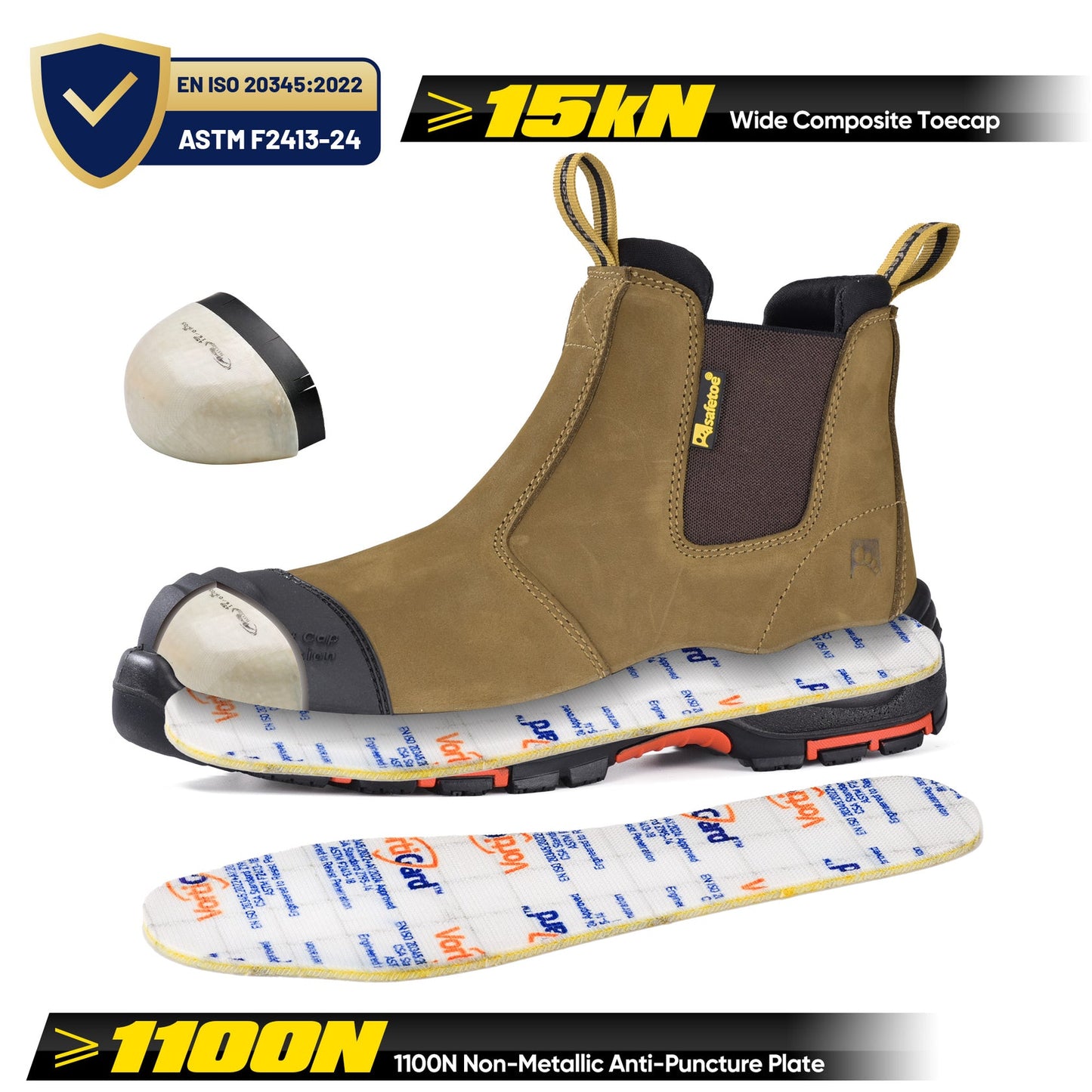Composite Toe Chelsea Work Boots – 18kV EH Rated