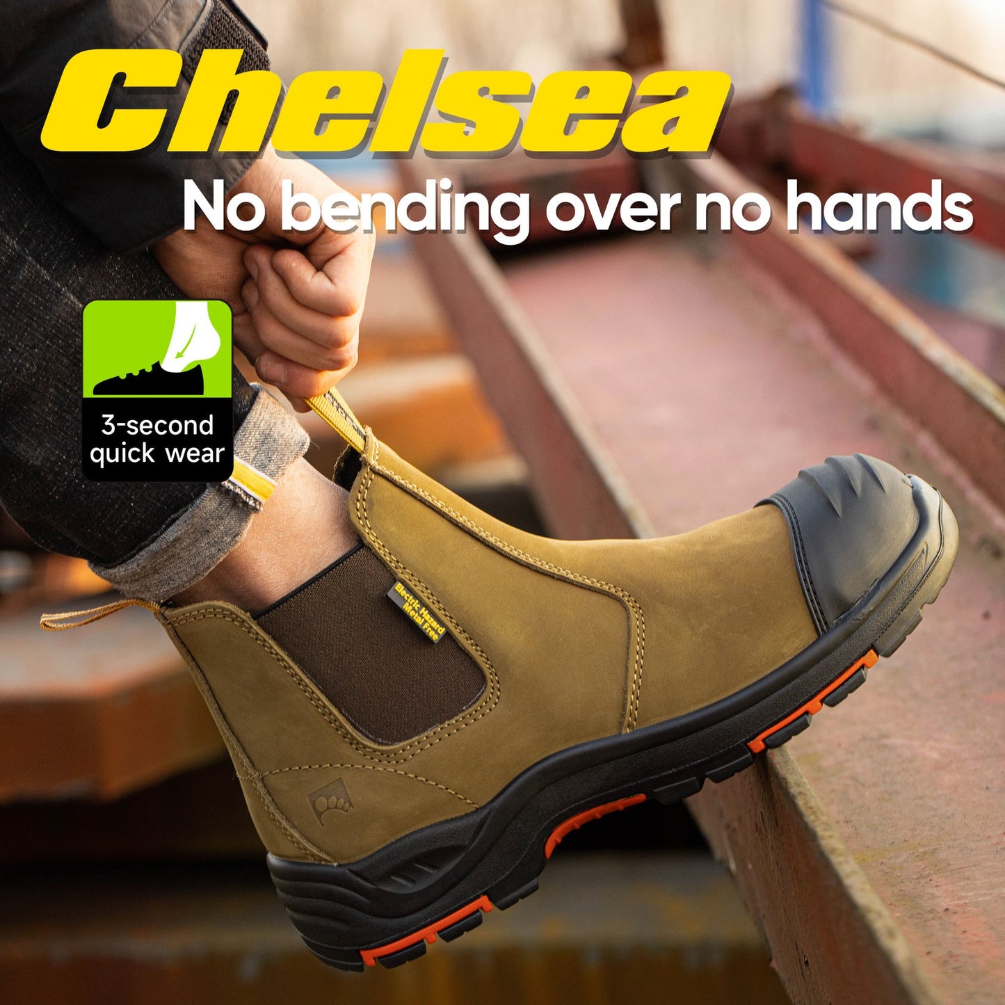 Composite Toe Chelsea Work Boots – 18kV EH Rated