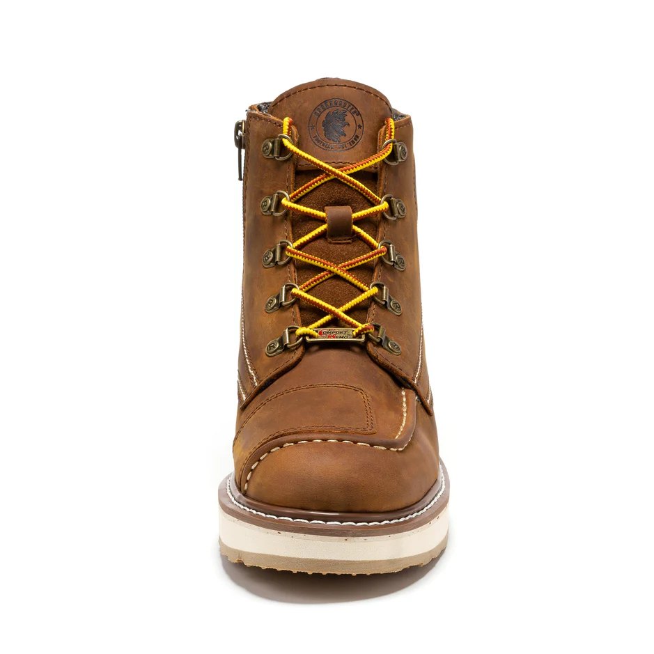 Men's Zip Sided Soft Toe Wedge Work Boots