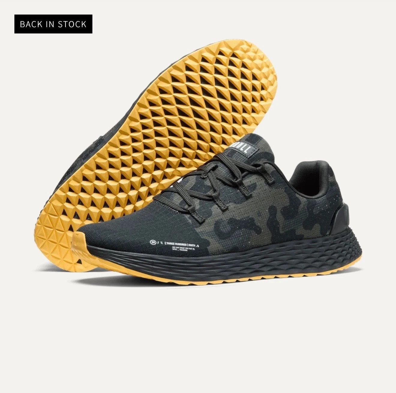 Men's Black Camo Ripstop Cross-Training Shoes