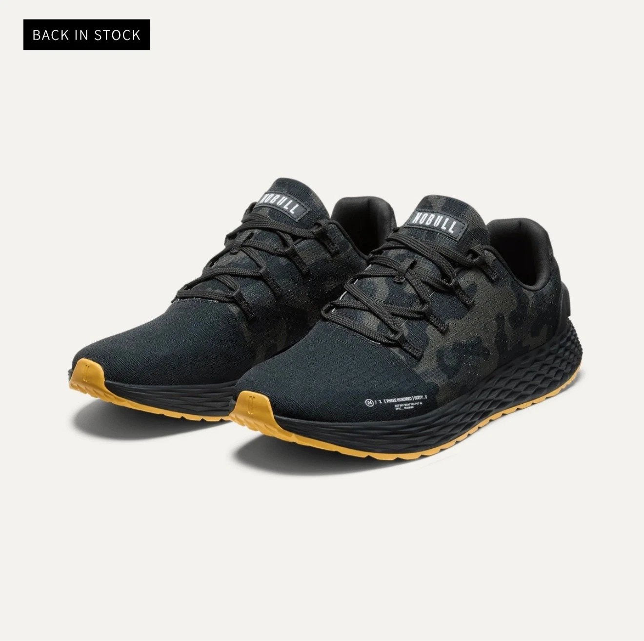 Men's Black Camo Ripstop Cross-Training Shoes