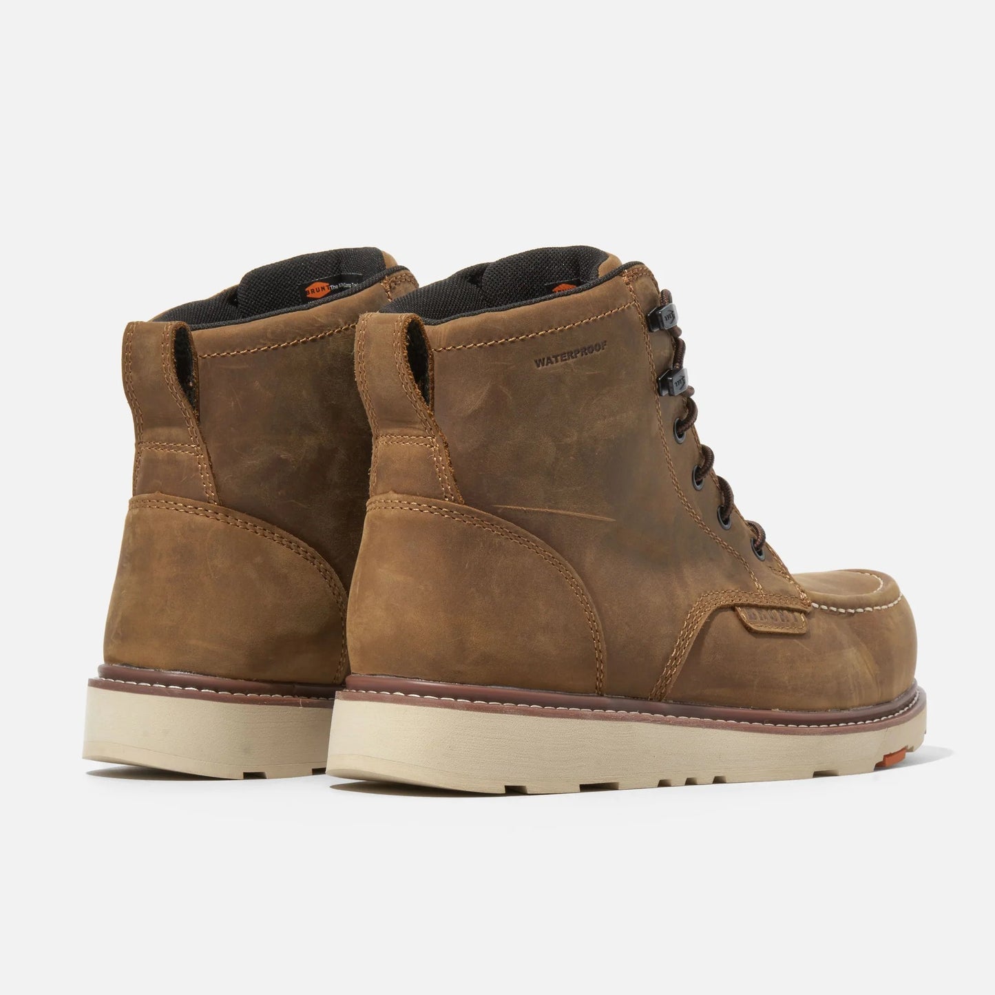 Men’s The Marin Waterproof Soft Toe Work Boots, 6” Full-Grain Leather Moc Toe Boots