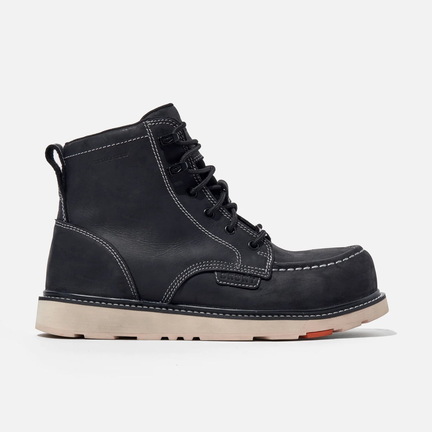Men’s The Marin Waterproof Soft Toe Work Boots, 6” Full-Grain Leather Moc Toe Boots