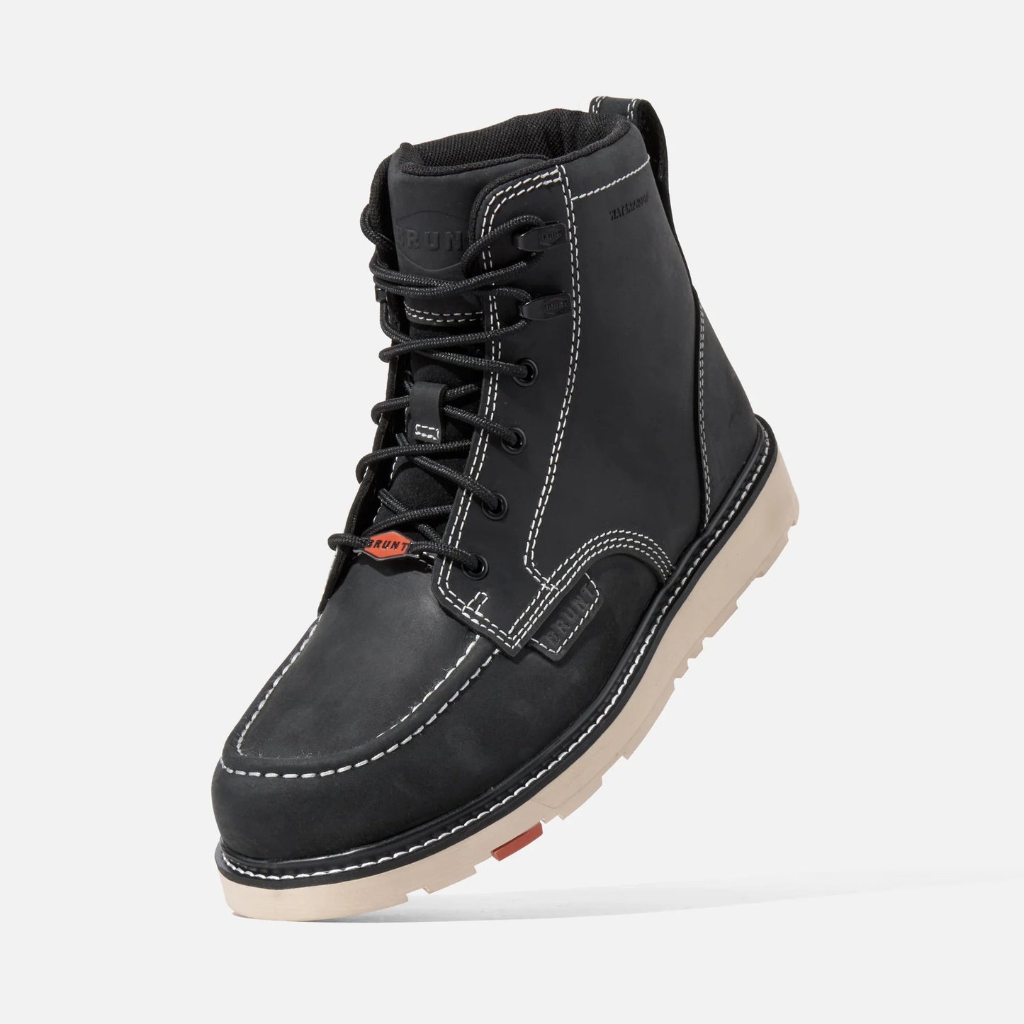 Men’s The Marin Waterproof Soft Toe Work Boots, 6” Full-Grain Leather Moc Toe Boots