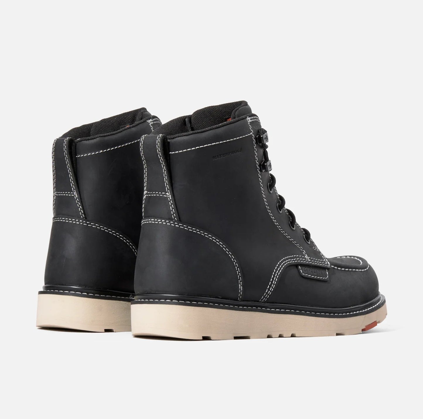 Men’s The Marin Waterproof Soft Toe Work Boots, 6” Full-Grain Leather Moc Toe Boots