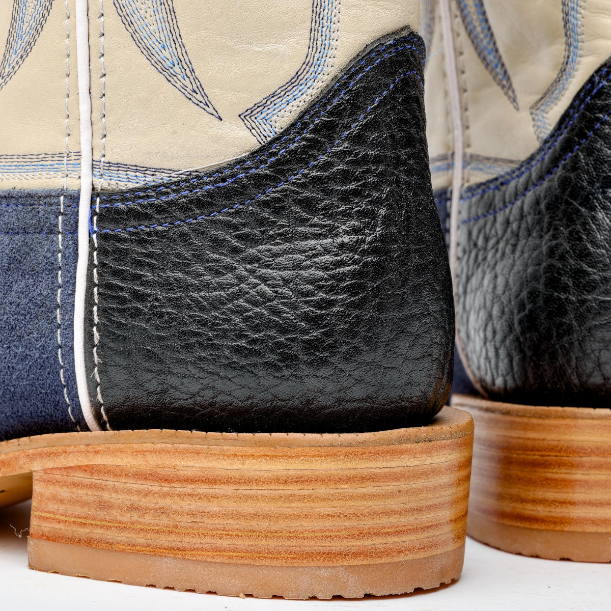 Blue Jean Rough-Out Western Boots, Square Toe Full