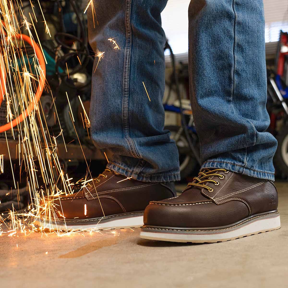 Men's Moc Toe Safety Work Boots
