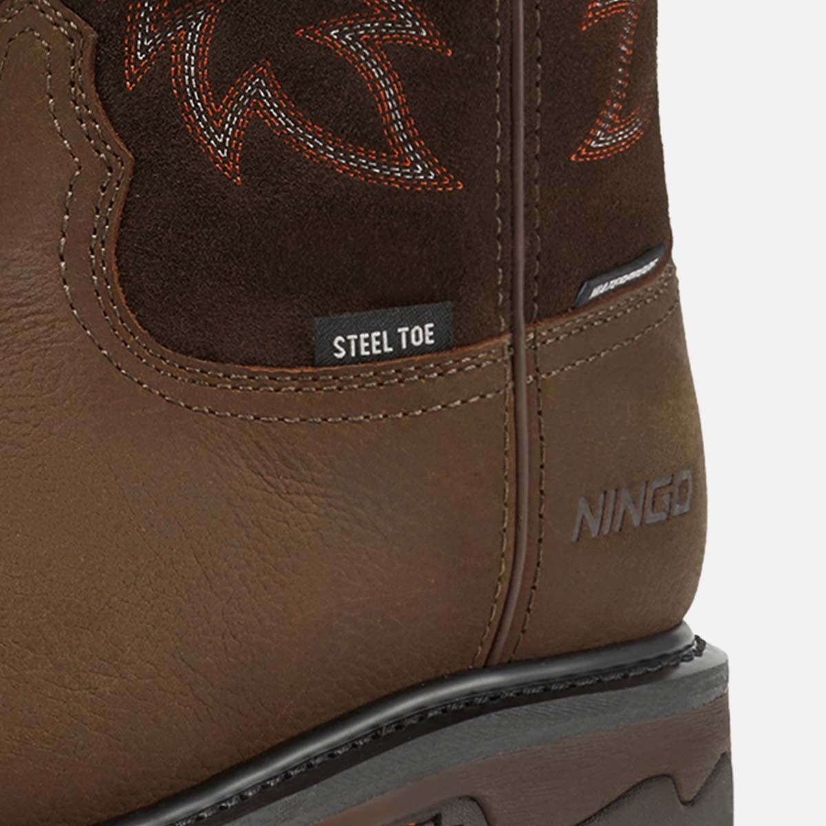 Men’s Western Waterproof Steel Toe Work Boots, 11-Inch Leather Cowboy Work Boots