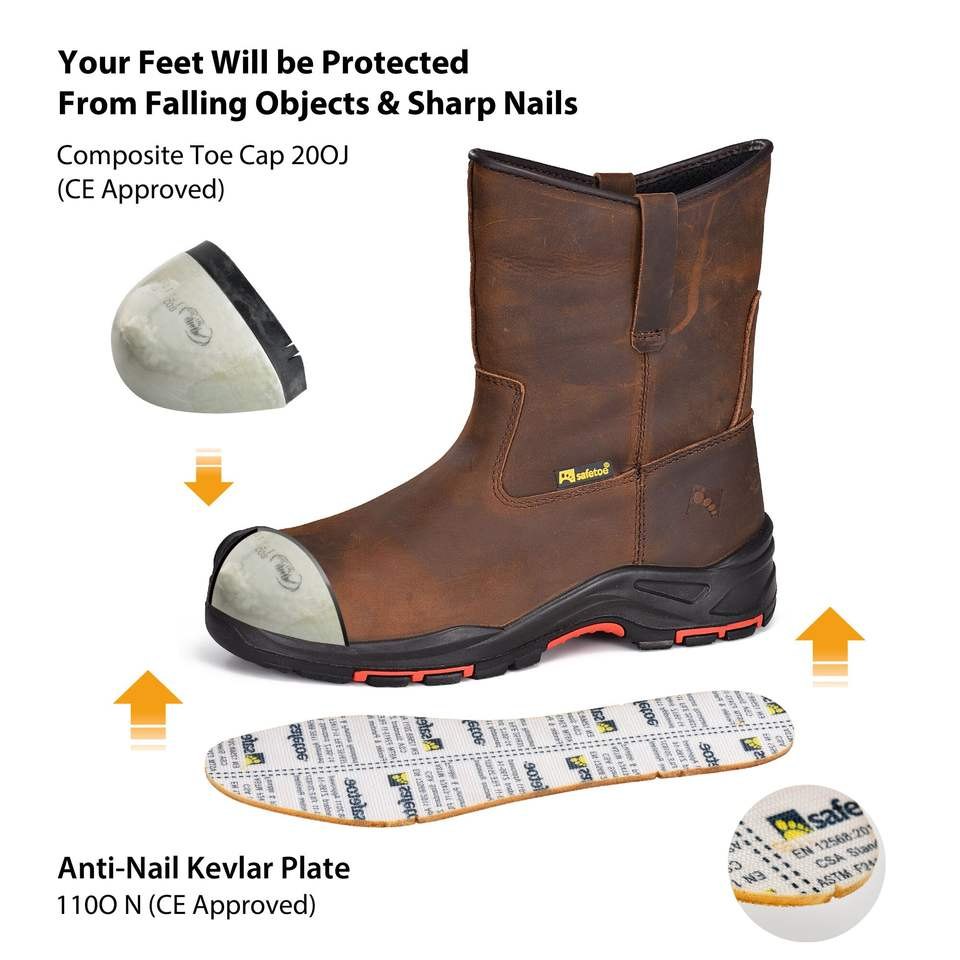 Worker anti-slip and oil-resistant safety boots