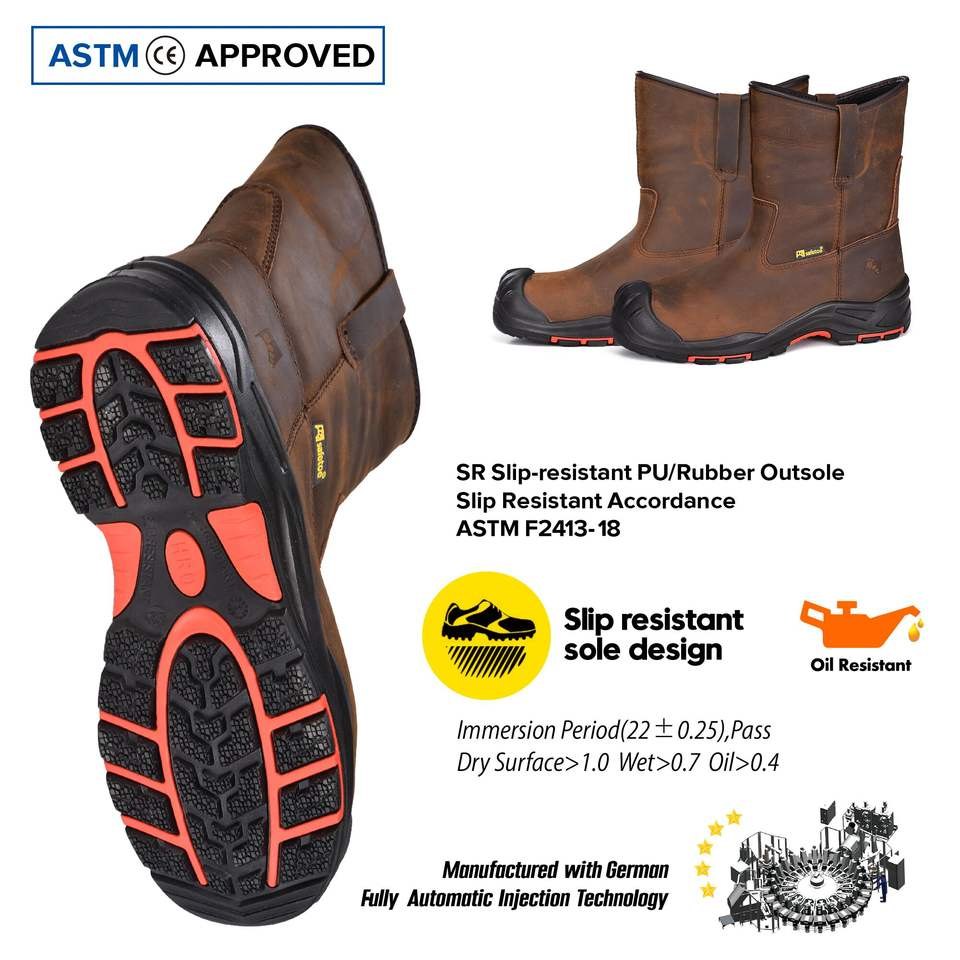Worker anti-slip and oil-resistant safety boots