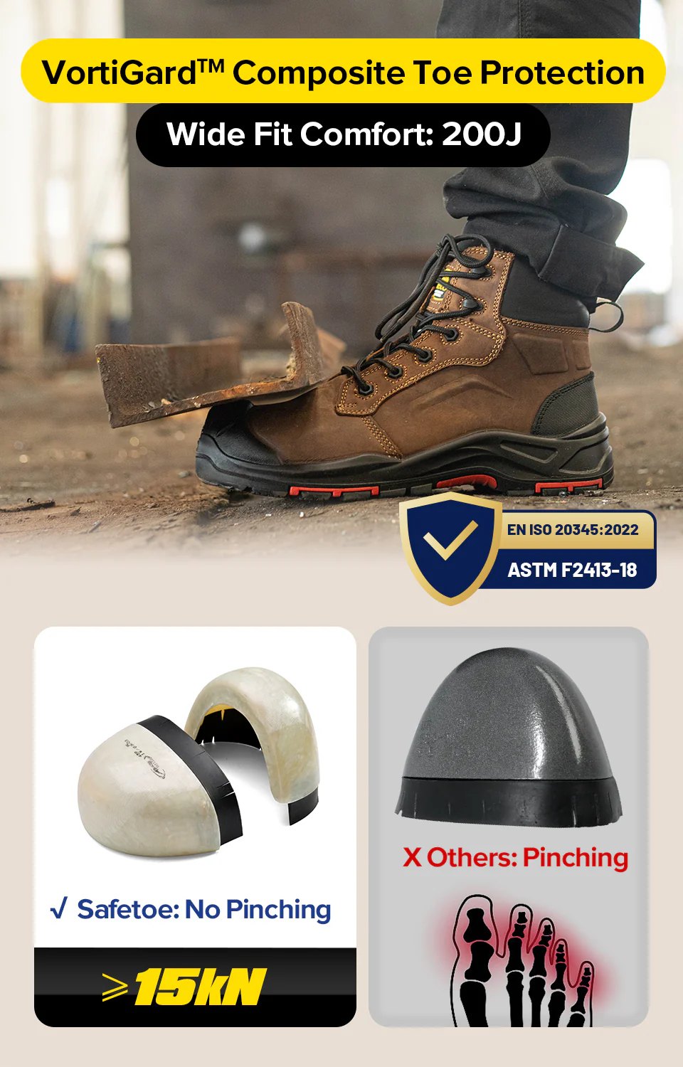 Men’s Composite Toe Leather Safety Boots