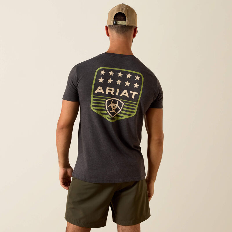 Stripe Patriotic Badge T-Shirt