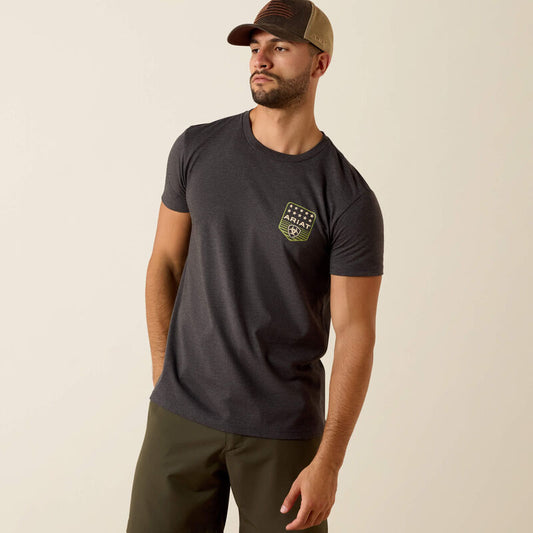Stripe Patriotic Badge T-Shirt