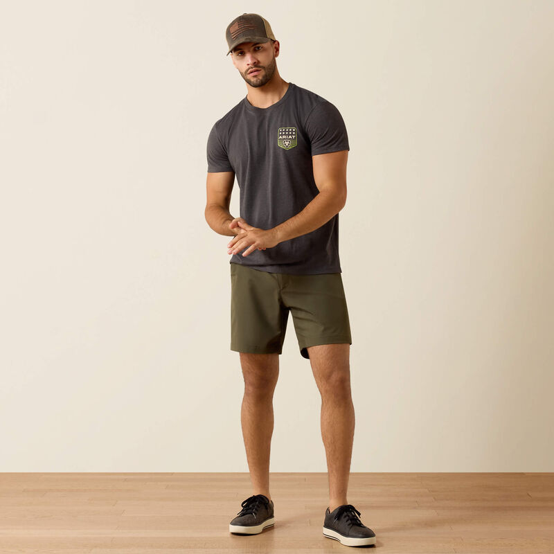Stripe Patriotic Badge T-Shirt