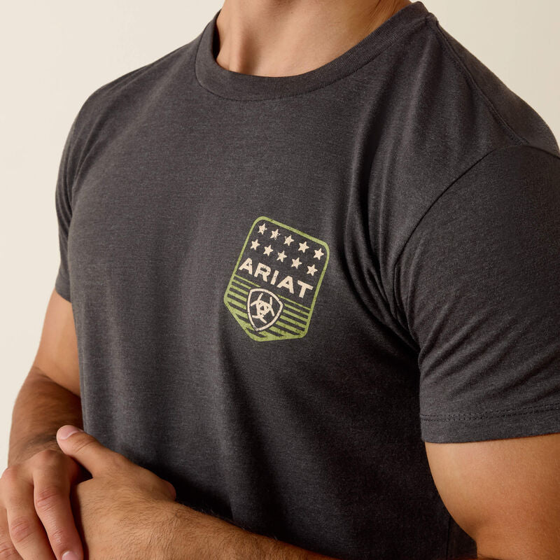 Stripe Patriotic Badge T-Shirt