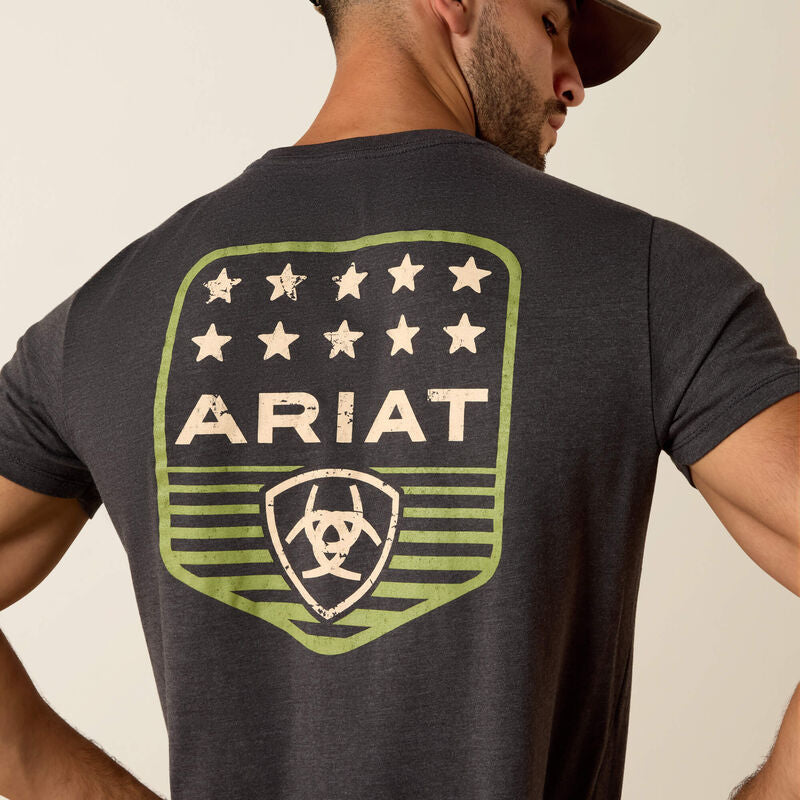Stripe Patriotic Badge T-Shirt