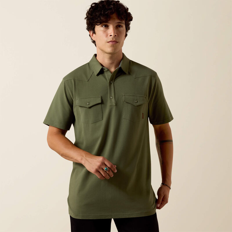 Retro Western Snap Polo