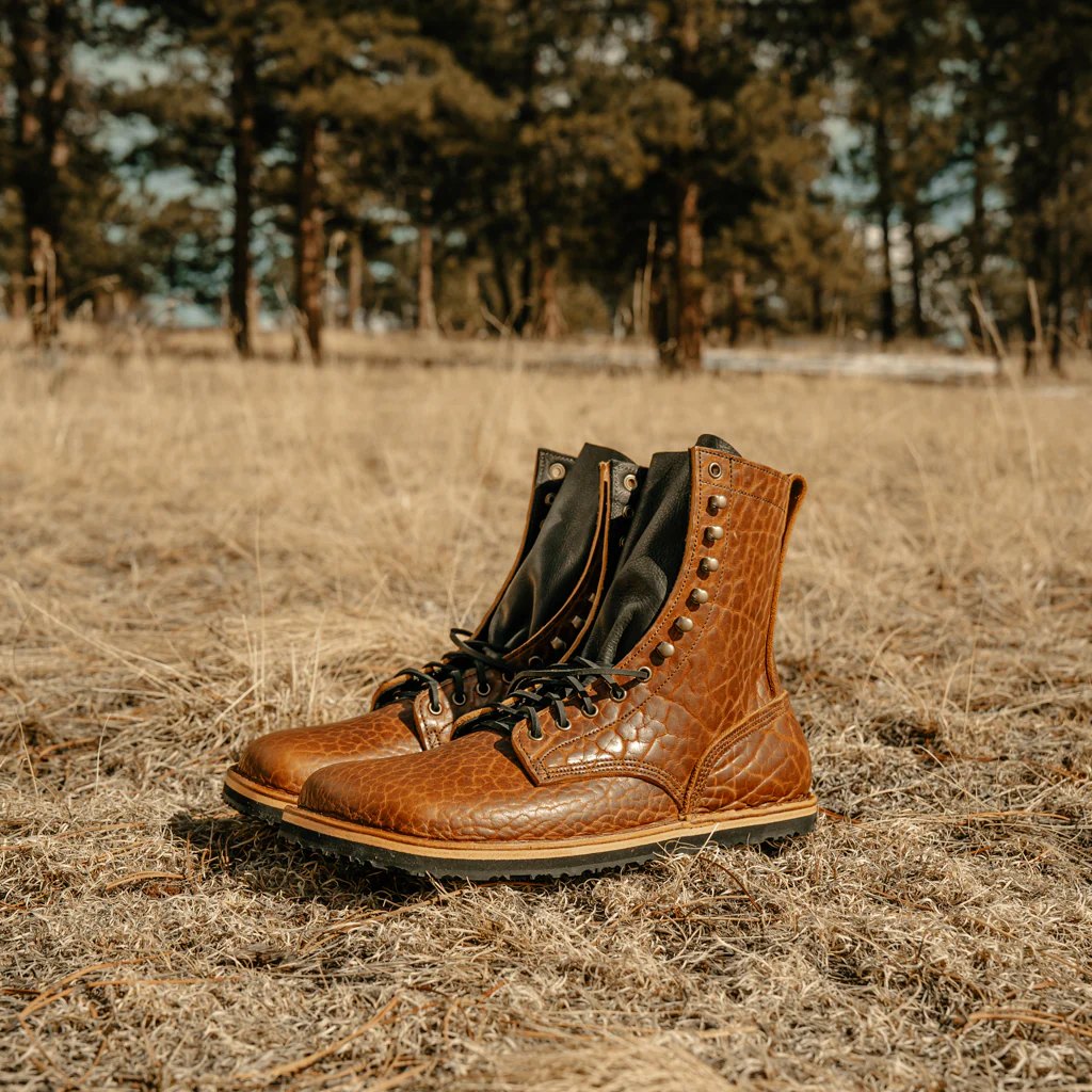 8" BAILAY BOOT - 8" Full-Grain Textured Leather Work & Outdoor Boots