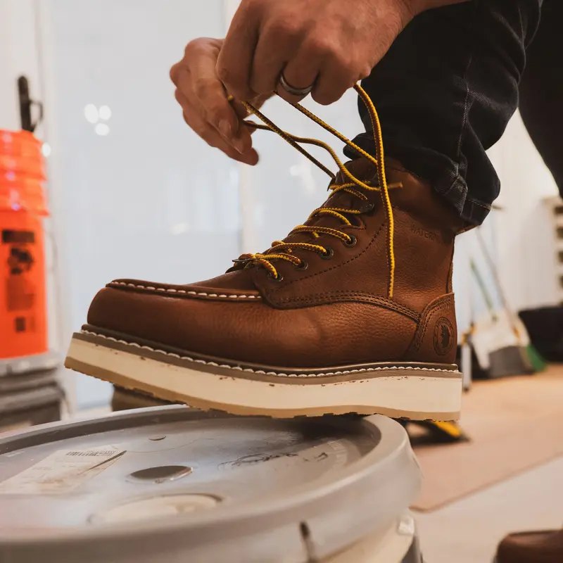 Men's 6-Inch Waterproof Moc Toe Work Boots