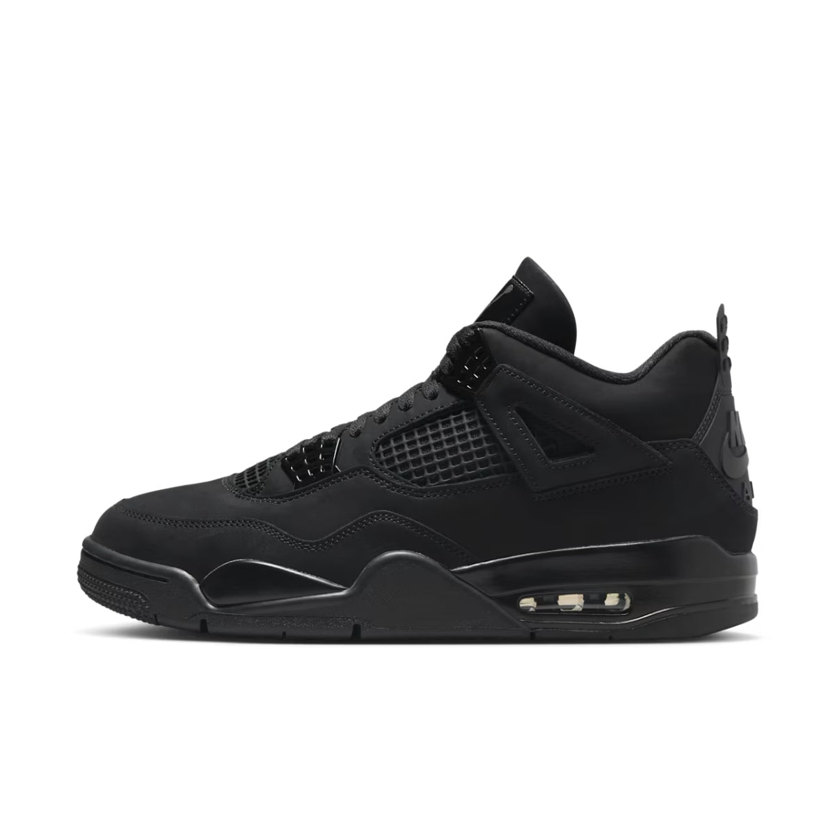 Jodan 4 "Black Cat" Men’s Premium Black Suede Basketball Sneakers