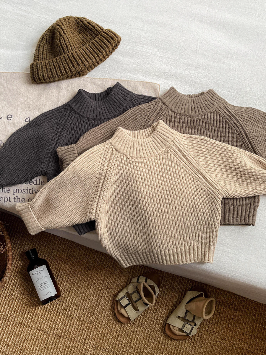 2026 New Collection Retro Autumn/Winter Children's Turtleneck Sweater