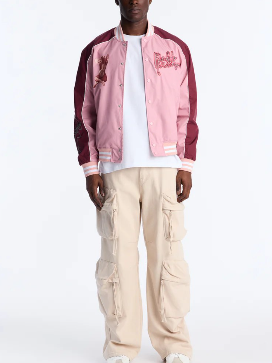Pablo Picasso Colorblock Varsity Jacket - Pink/combo