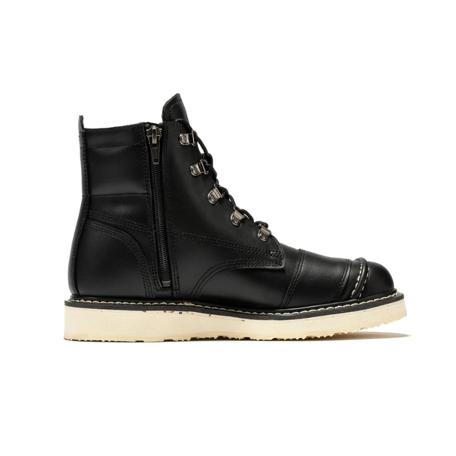 Men's Zip Sided Soft Toe Wedge Work Boots
